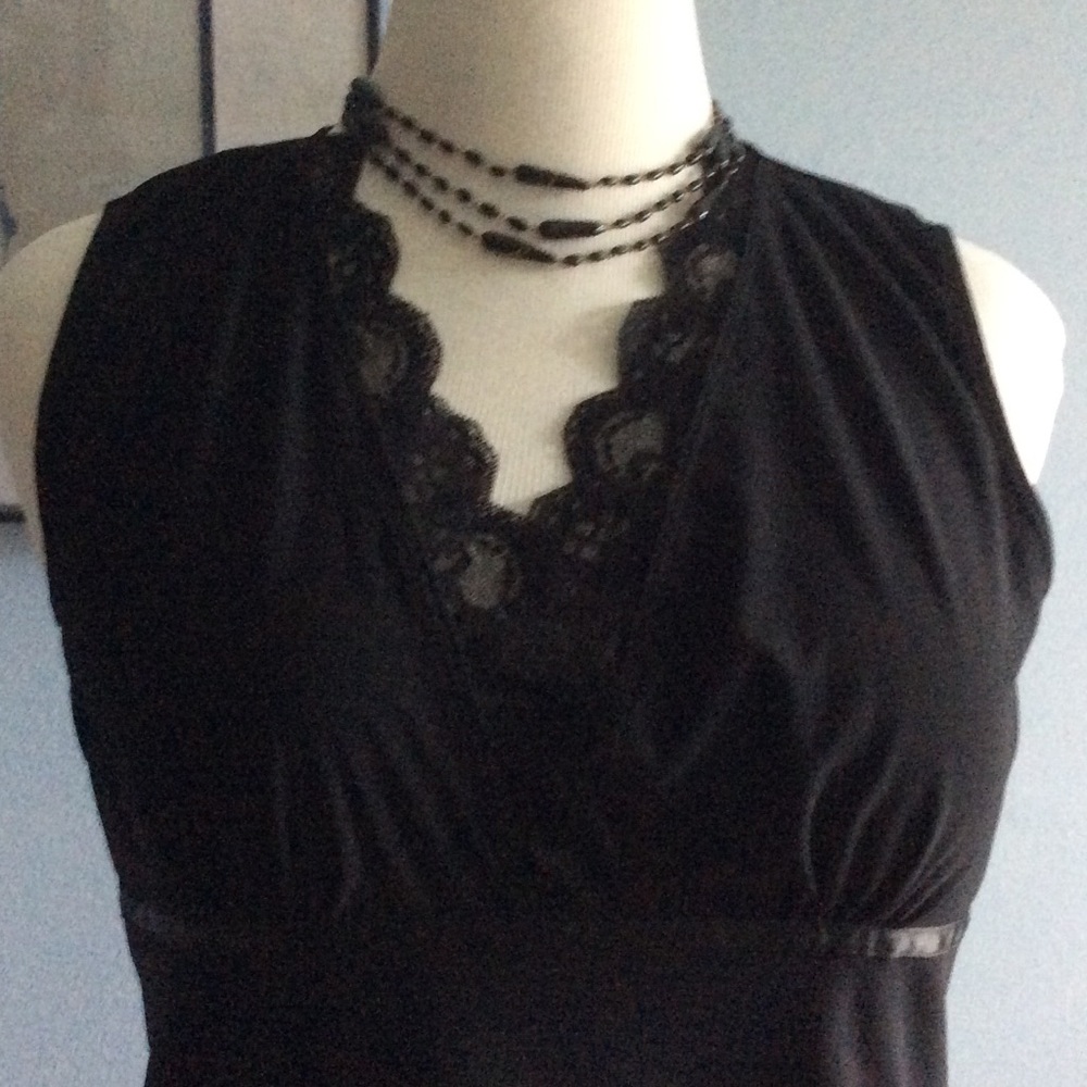 Black Shell w/Lace & Satin Trim